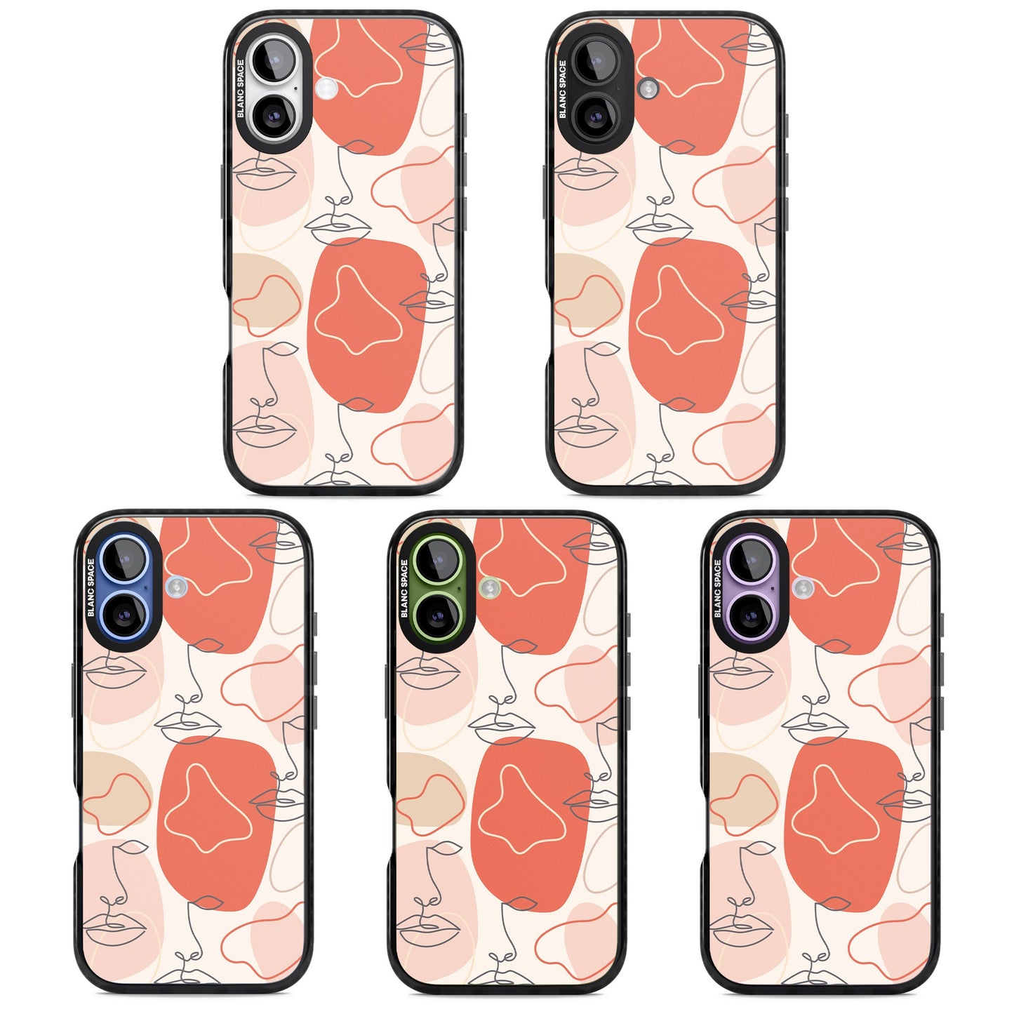 Abstract Face Line Art