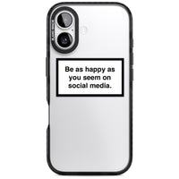 Heureux sur les réseaux sociaux