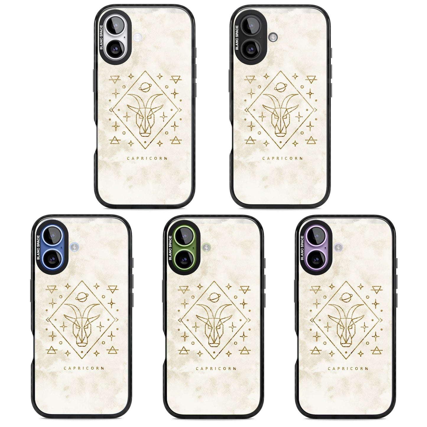 Motif du zodiaque Capricorne en or