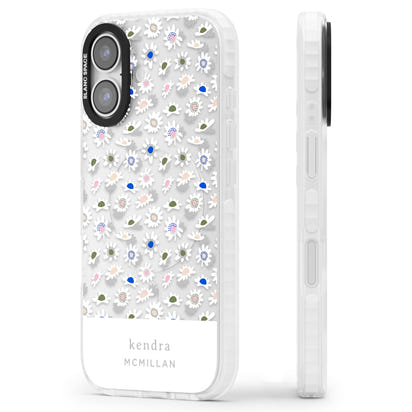 Personalised Grey & White Daisies