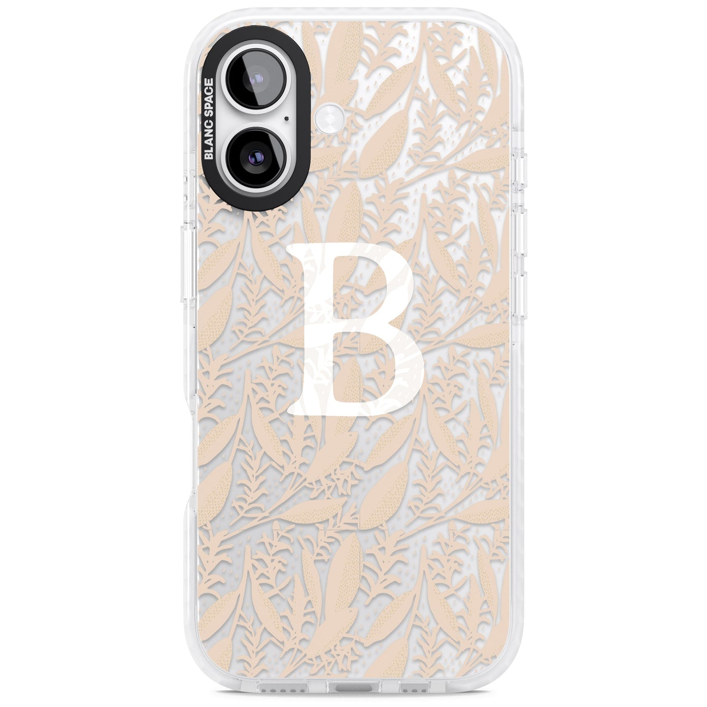 Monogramme personnalisé, motif floral abstrait subtil.