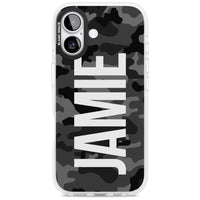 Personalised Black Camo Name Vertical