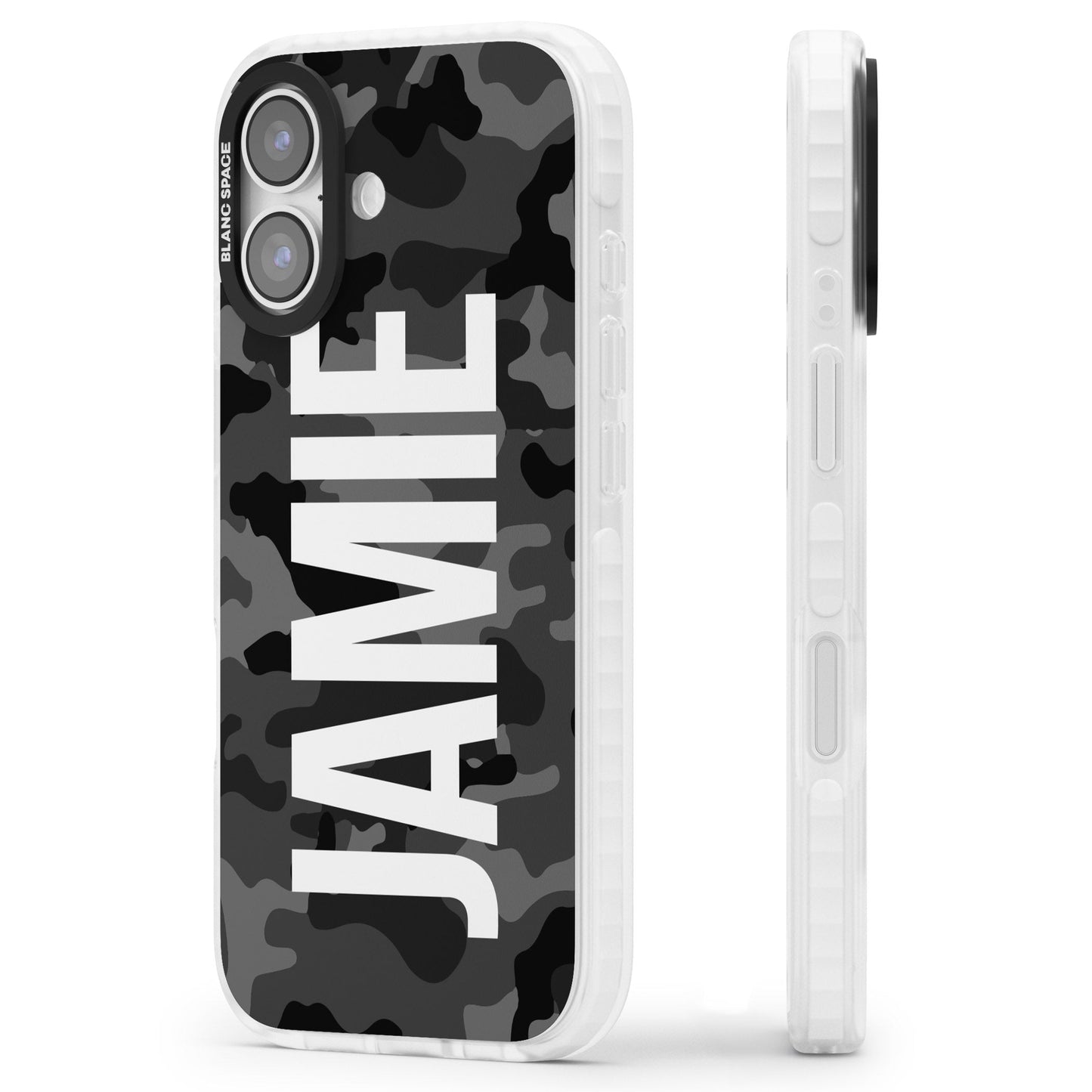 Personalised Black Camo Name Vertical
