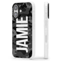 Personalised Black Camo Name Vertical