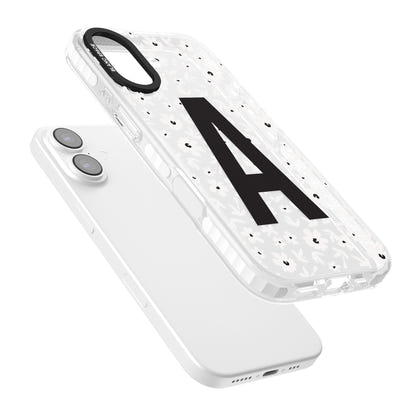 Initiale en gras personnalisée et florale