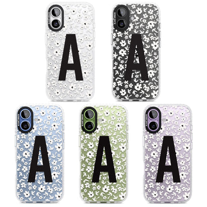 Initiale en gras personnalisée et florale