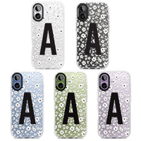 Initiale en gras personnalisée et florale