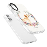 Personalised Yellow Labrador Floral Portrait