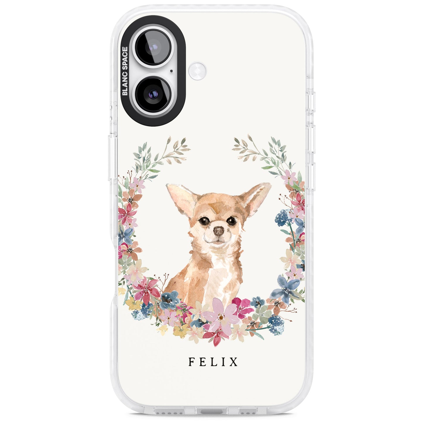 Personalised Chihuahua Floral Portrait