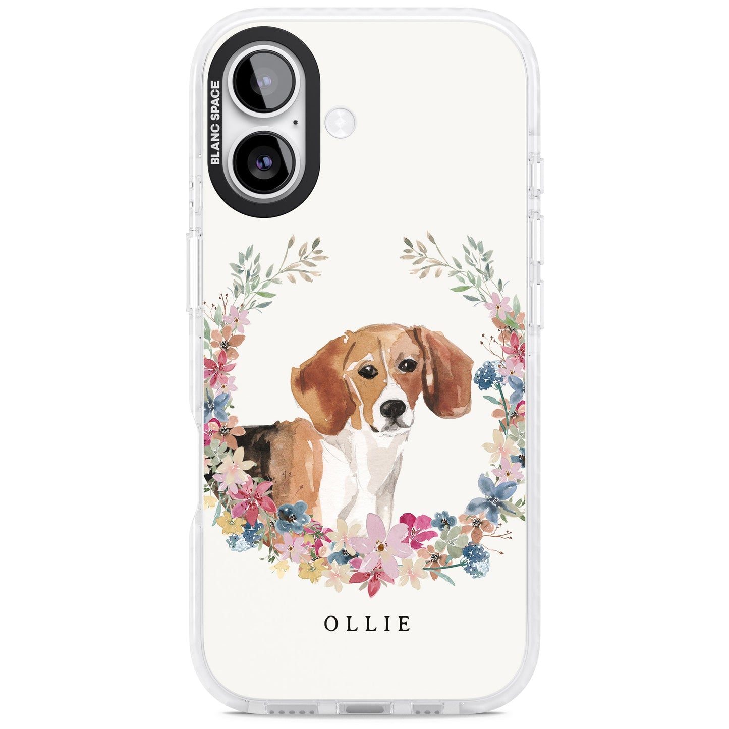 Personalised Beagle Floral Portrait
