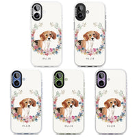 Personalised Beagle Floral Portrait