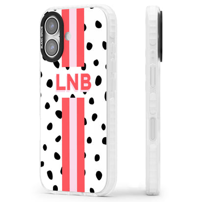 Personalised Polka & Pink Stripe