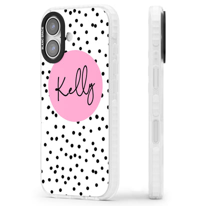 Personalised Pink Circle & Dots