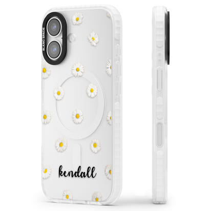 Personalised White Daisies & Cursive