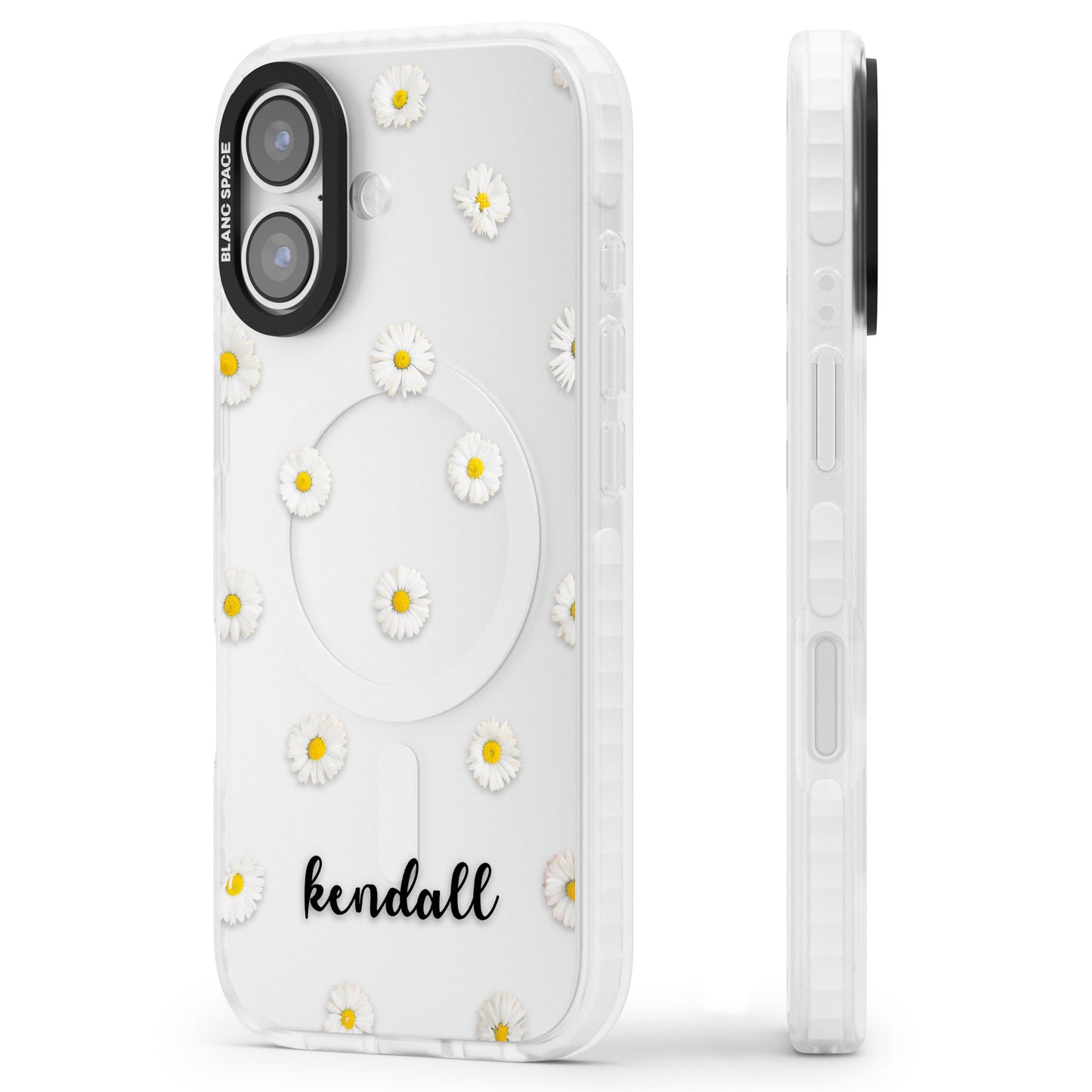 Personalised White Daisies & Cursive