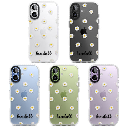 Personalised White Daisies & Cursive