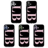 Lettres personnalisées roses et noires vertes