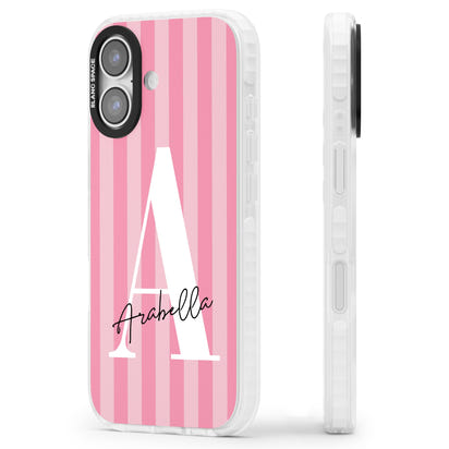 Personalised Pink Stripes Initial