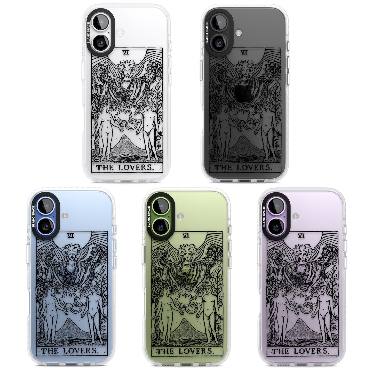 Personalisierte Tarotkarte „Die Liebenden“ (Transparent)