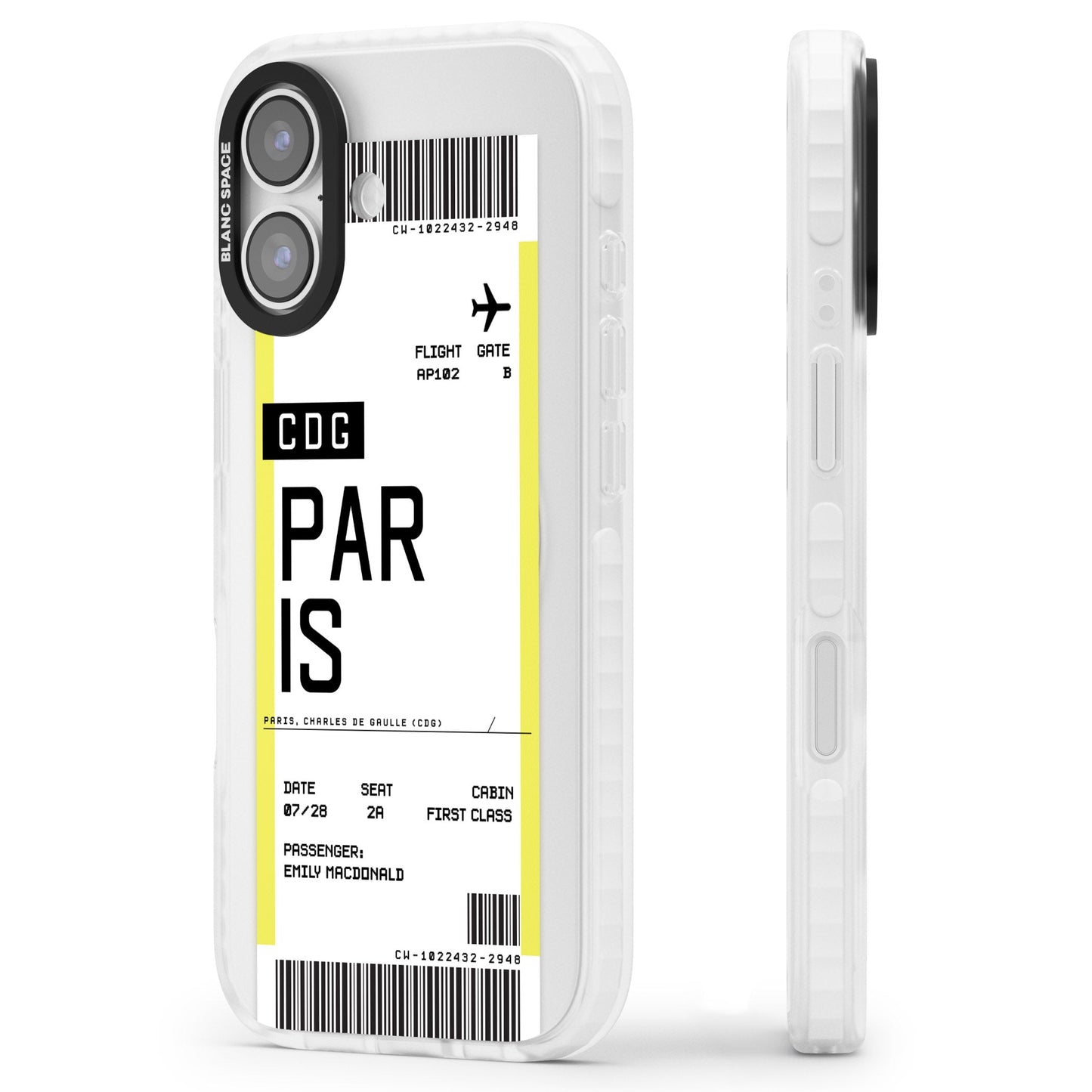 Personalised Paris Boarding Pass
