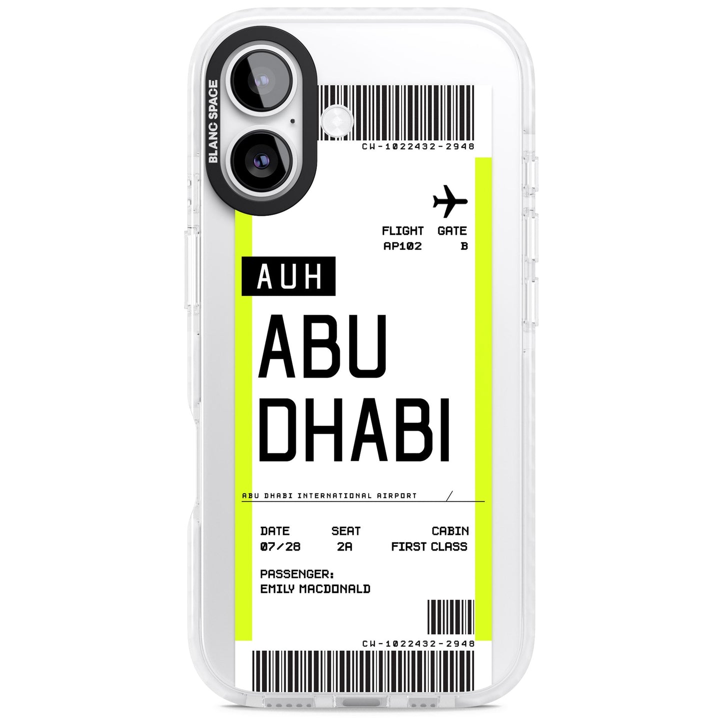 Personalised Abu Dhabi Boarding Pass