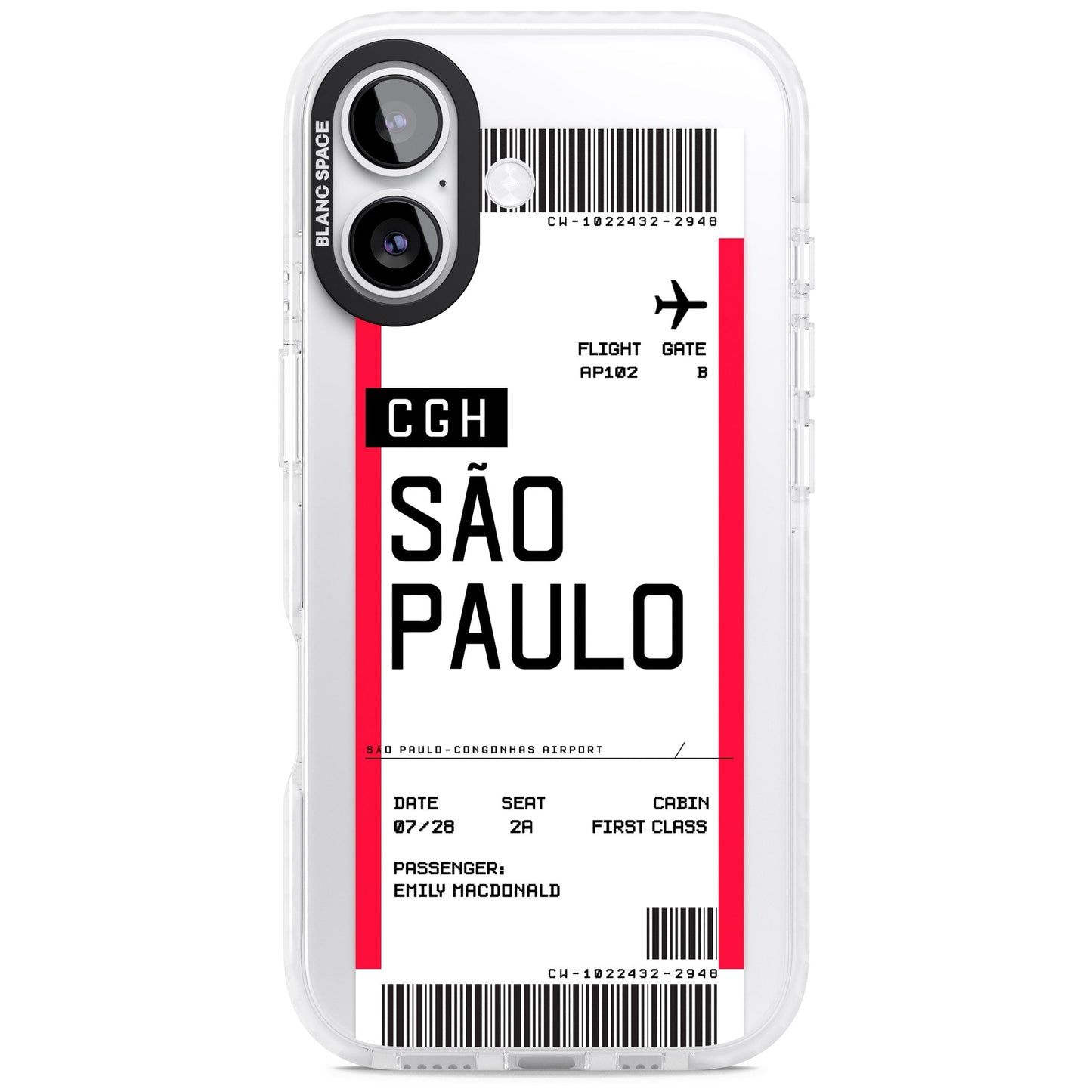 Personalisierte Bordkarte für São Paulo