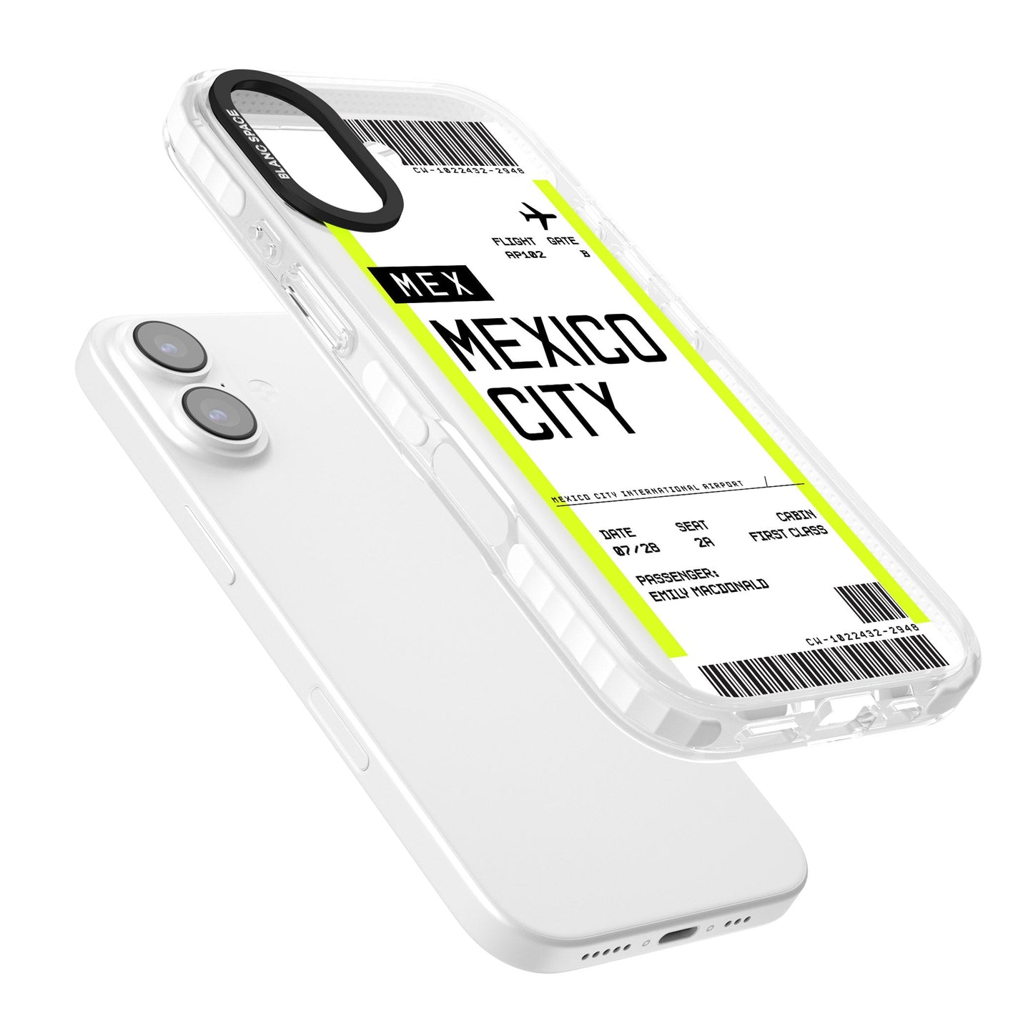 Carte d'embarquement personnalisée pour Mexico