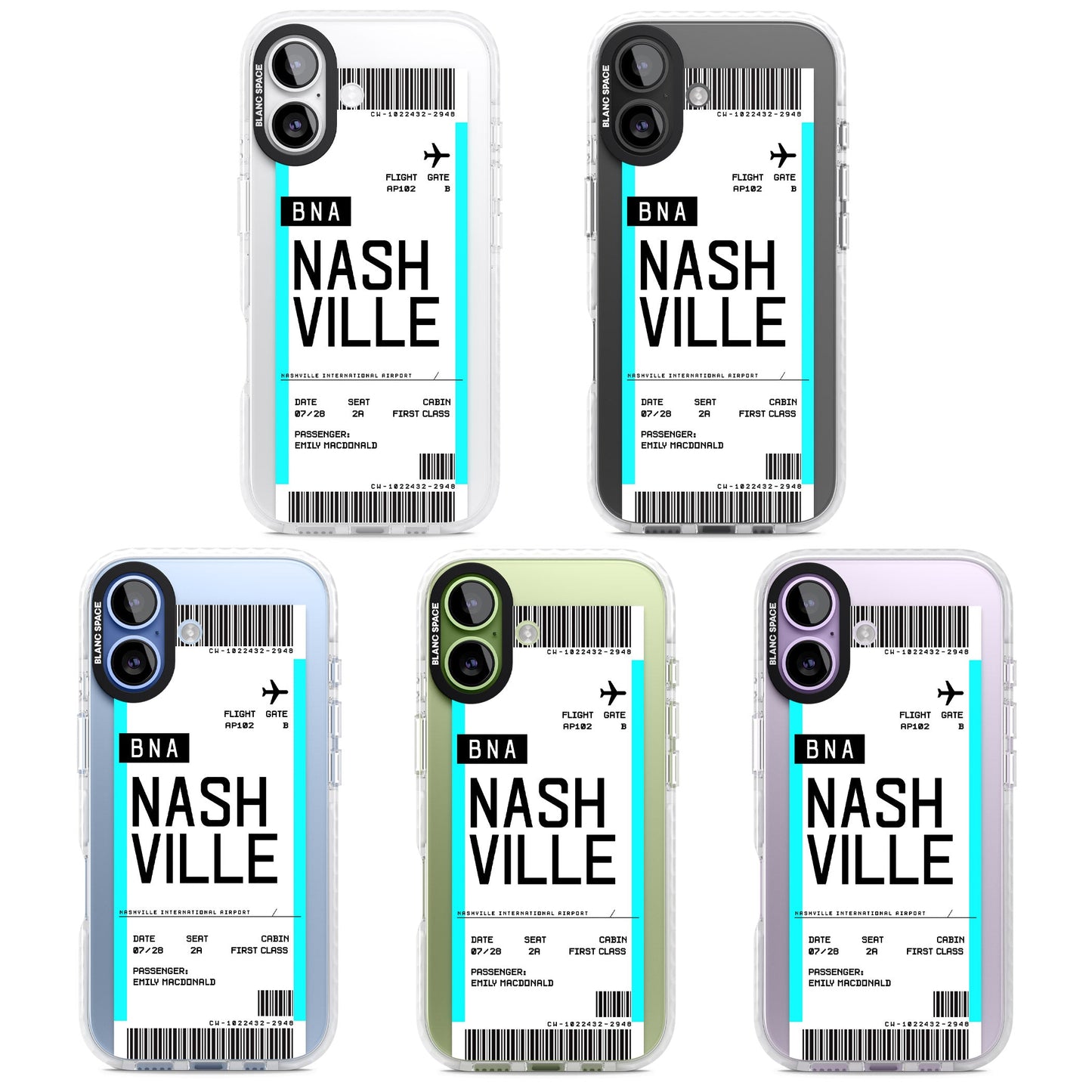 Carte d'embarquement personnalisée pour Nashville