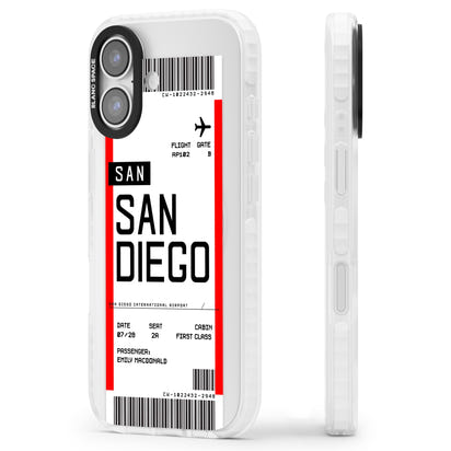Personalised San Diego Boarding Pass