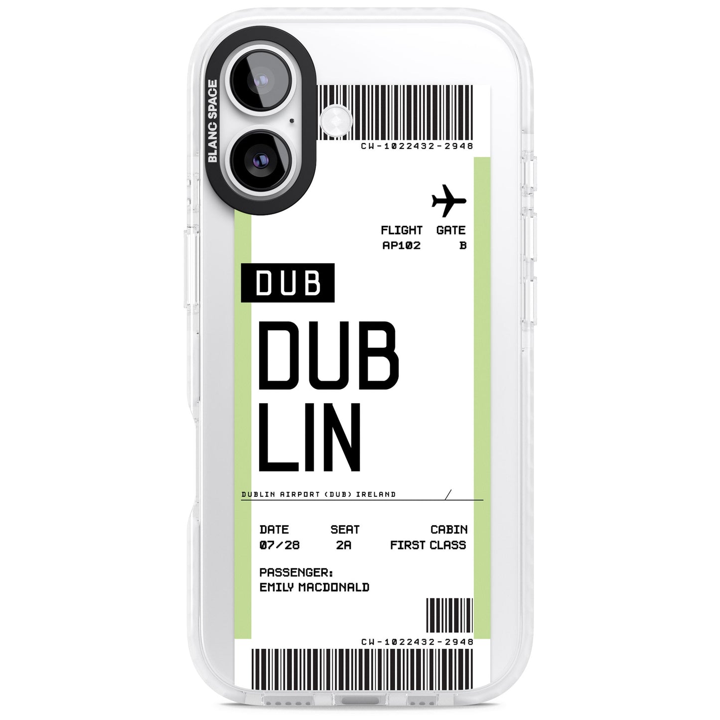 Personalised Dublin Boarding Pass
