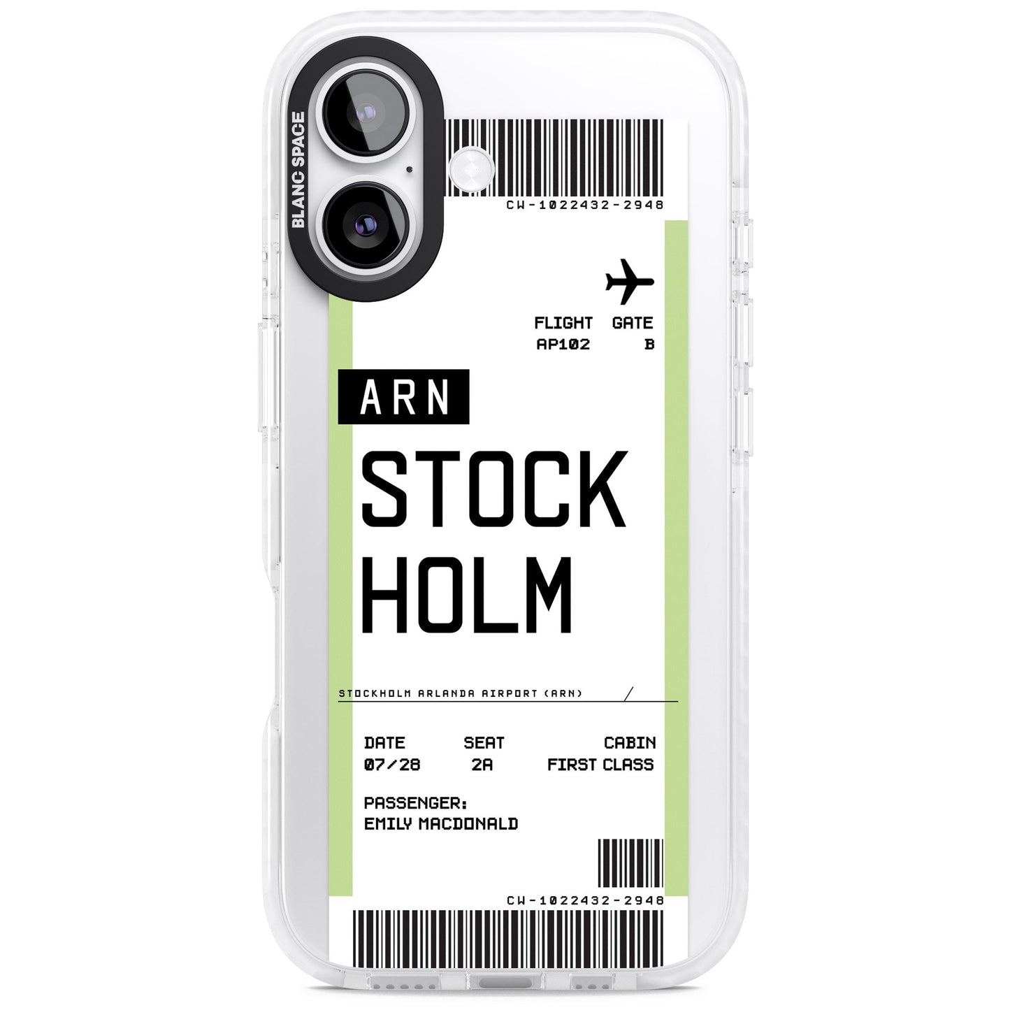 Personalised Stockholm Boarding Pass