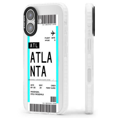 Personalisierte Atlanta-Bordkarte