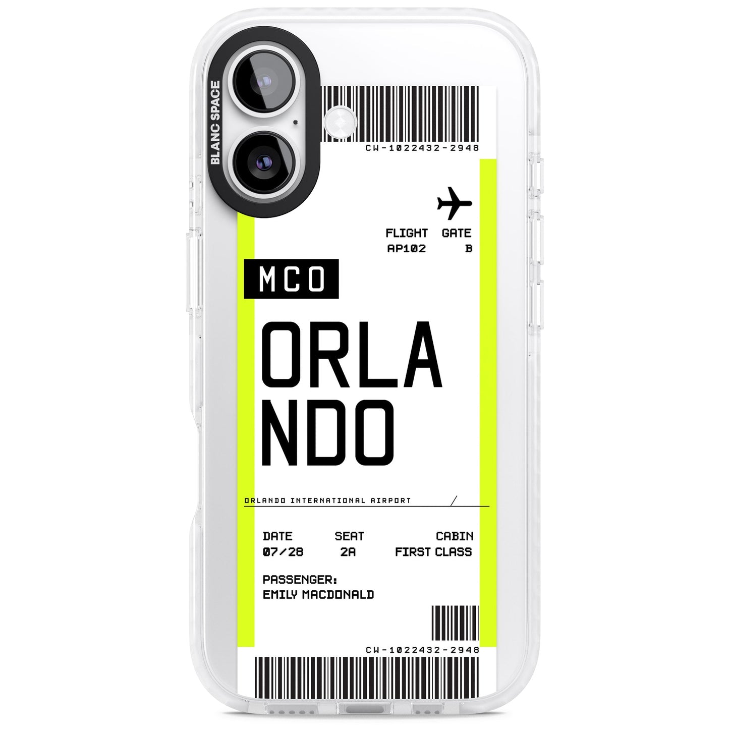 Personalised Orlando Boarding Pass