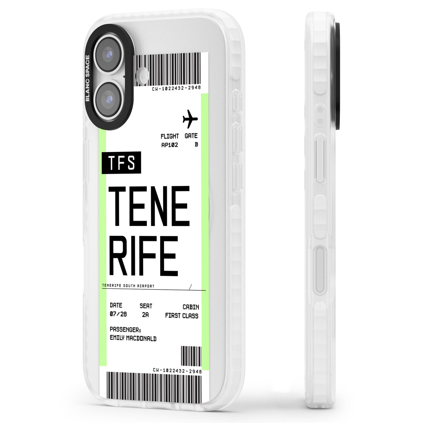 Personalised Tenerife Boarding Pass