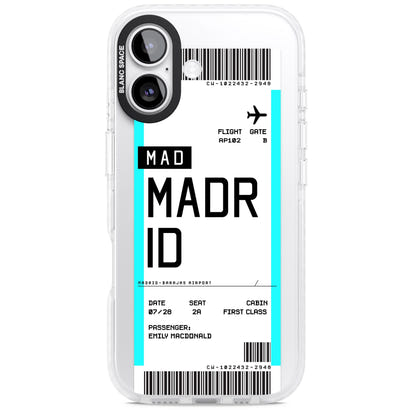 Personalised Madrid Boarding Pass