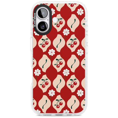 Vintage Cherry Diamond Pattern