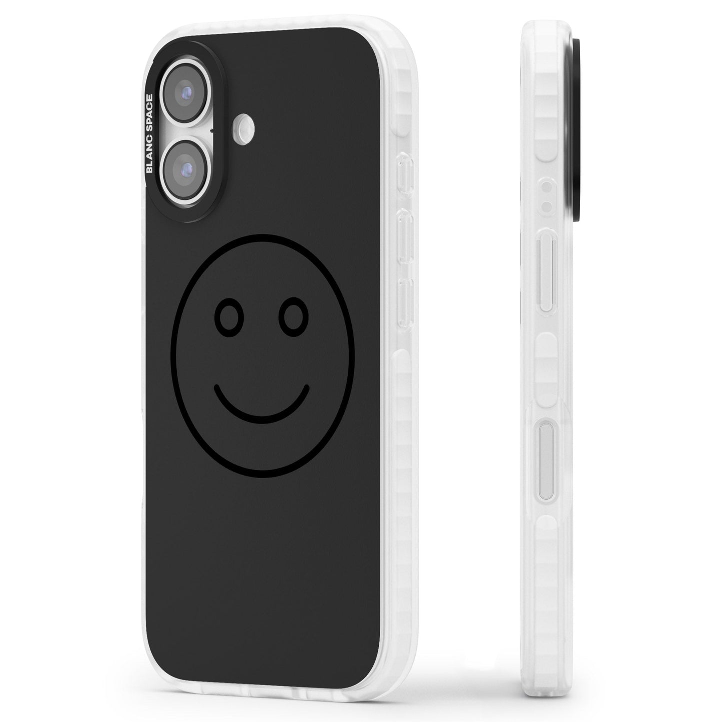 Visage souriant sombre