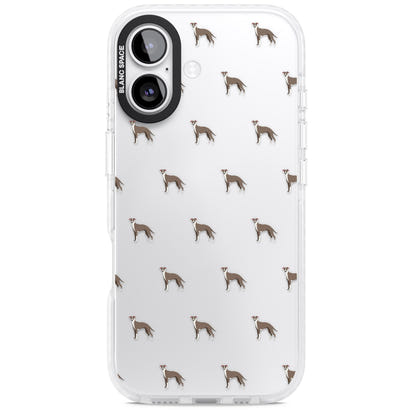 Motif de chien whippet transparent