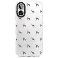 Motif de chien whippet transparent