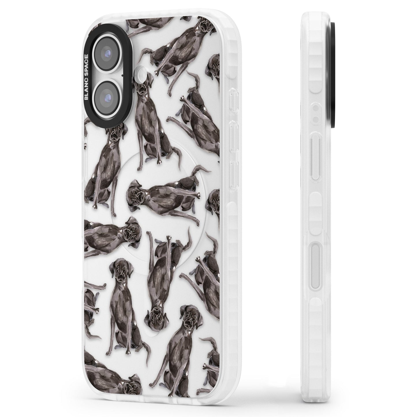 Black Labrador Watercolor Pattern