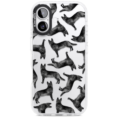 German Shepherd Pattern Black