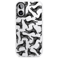 German Shepherd Pattern Black
