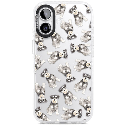 Aquarellzeichnung eines Zwergschnauzers