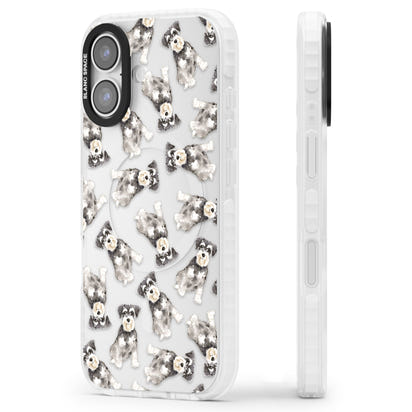 Aquarellzeichnung eines Zwergschnauzers