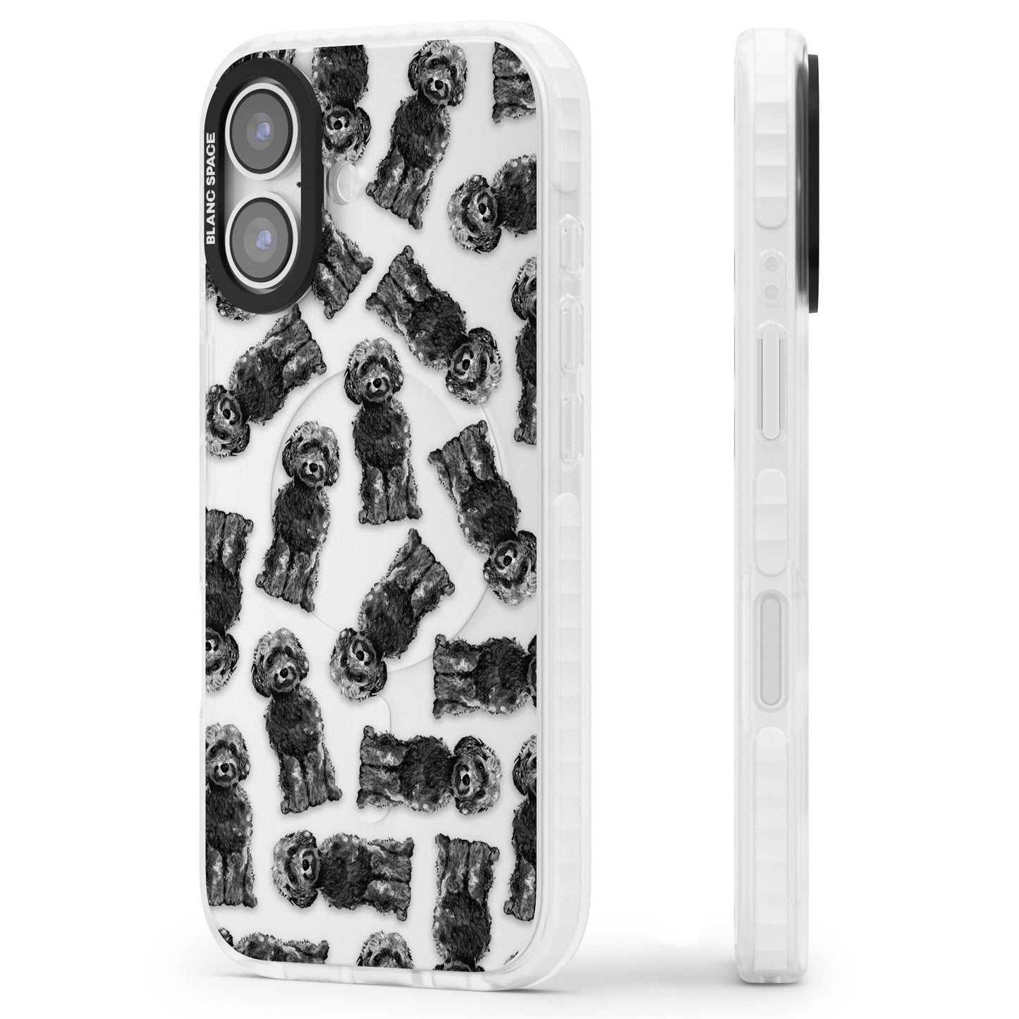 Black Cockapoo Watercolor