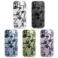 Abstract Line Art Black Clear