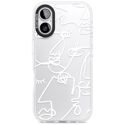 Abstract Line Art White Clear