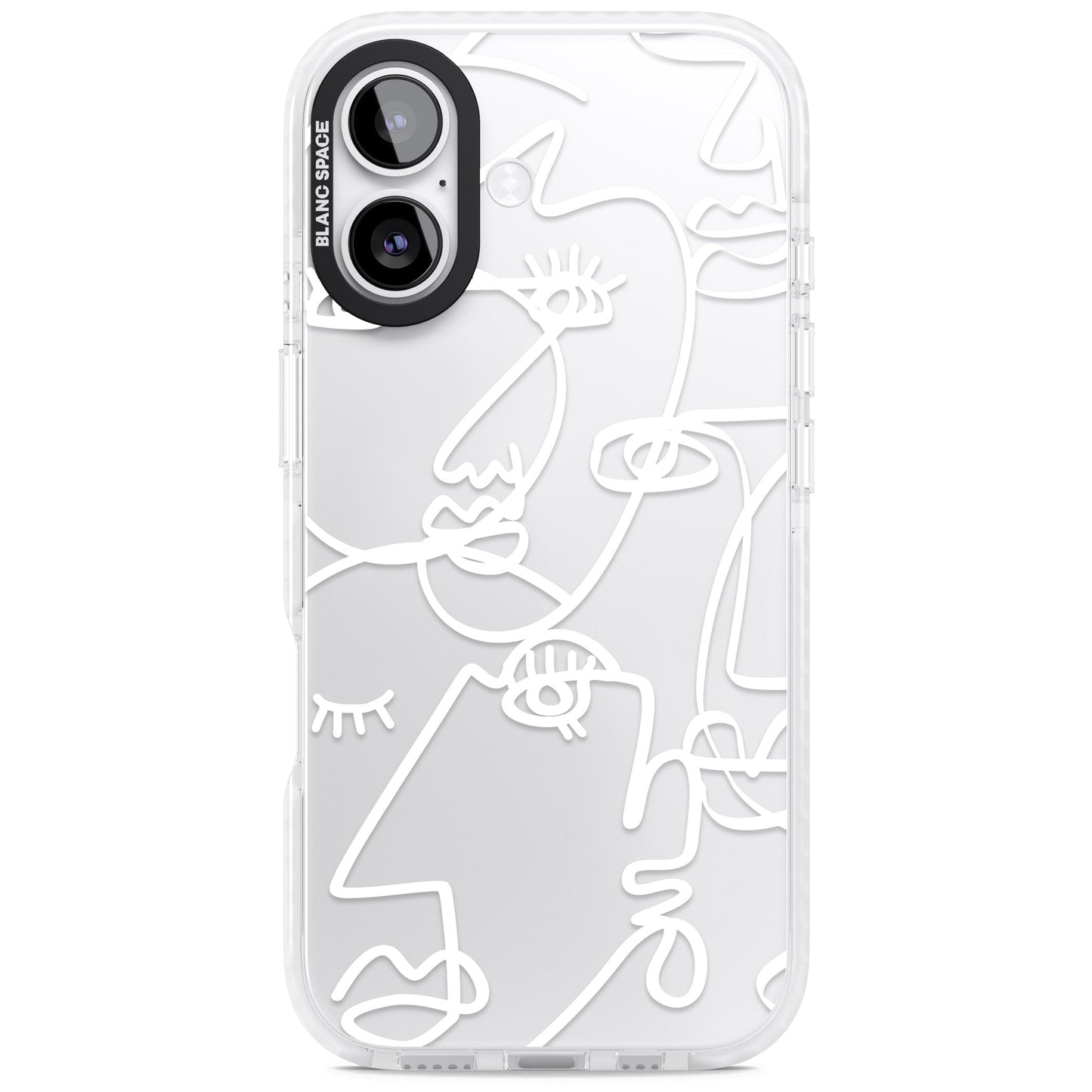 Abstract Line Art White Clear