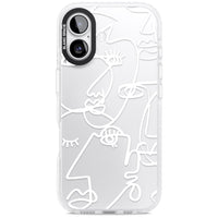 Abstract Line Art White Clear