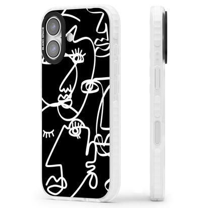 Art abstrait au trait blanc et noir